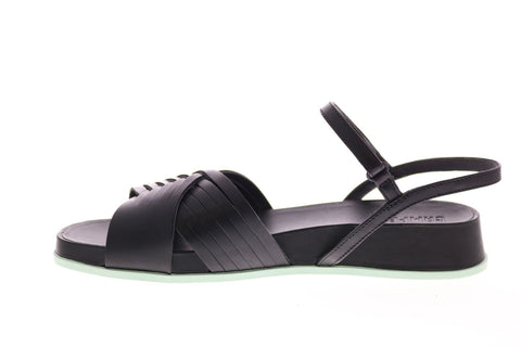 Camper Atonik K200788-001 Womens Black Leather Strap Slingback Sandals Shoes