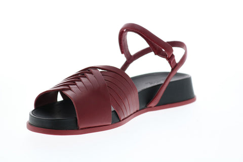 Camper Atonik K200788-004 Womens Burgundy Leather Slingback Sandals Shoes