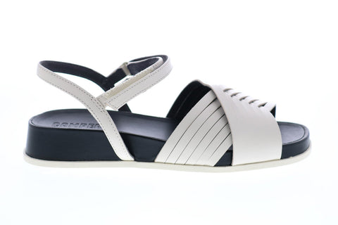 Camper Atonik K200788-006 Womens White Leather Strap Slingback Sandals Shoes