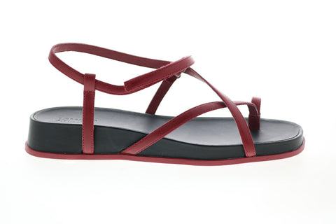 Camper Atonik K200789-003 Womens Red Leather Slingback Sandals Shoes