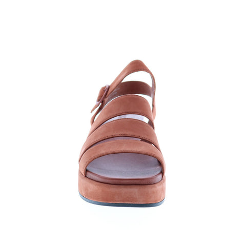 Camper Misia K200796-005 Womens Brown Suede Strap Slingback Sandals Shoes