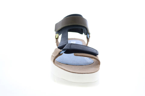 Camper Oruga Up K200809-003 Womens Black Brown Leather Strap Sandals Shoes
