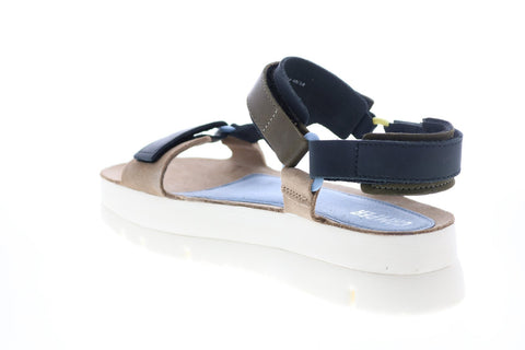 Camper Oruga Up K200809-003 Womens Black Brown Leather Strap Sandals Shoes