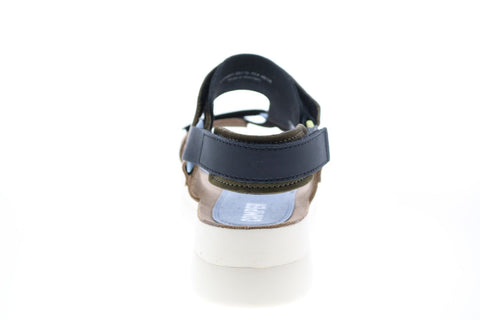 Camper Oruga Up K200809-003 Womens Black Brown Leather Strap Sandals Shoes