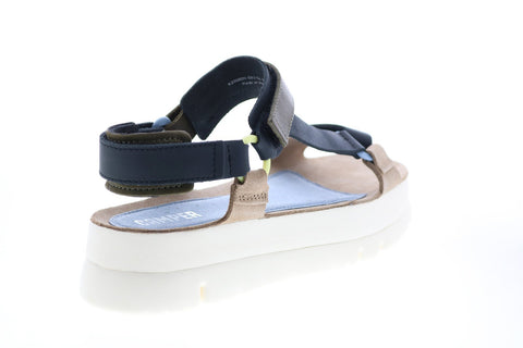 Camper Oruga Up K200809-003 Womens Black Brown Leather Strap Sandals Shoes