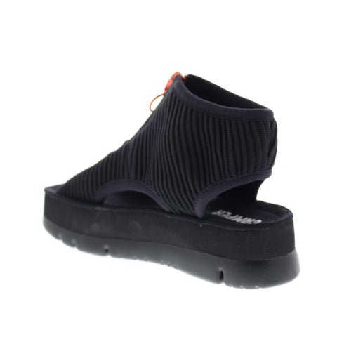Camper Oruga Up K200811-002 Womens Black Canvas Zipper Sport Sandals Shoes