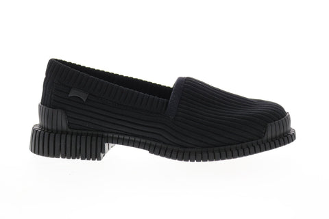 Camper Pix K200813-001 Womens Black Canvas Loafers & Slip Ons Boat Shoes