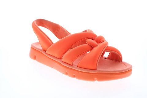 Camper Oruga K200820-002 Womens Orange Canvas Slip On Slingback Sandals Shoes