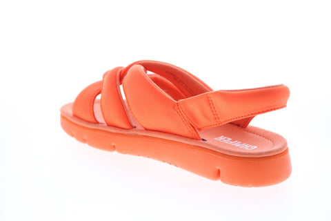 Camper Oruga K200820-002 Womens Orange Canvas Slip On Slingback Sandals Shoes