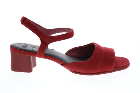 Camper Katie Sandal K200834-003 Womens Red Nubuck Strap Flats Strap Shoes