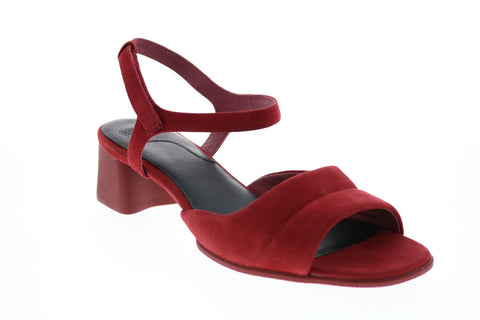 Camper Katie Sandal K200834-003 Womens Red Nubuck Strap Flats Strap Shoes