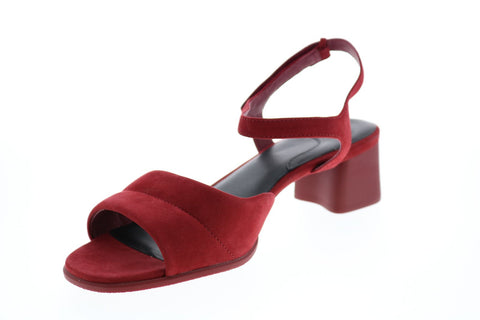 Camper Katie Sandal K200834-003 Womens Red Nubuck Strap Flats Strap Shoes