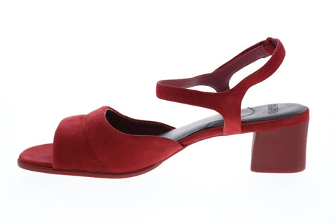 Camper Katie Sandal K200834-003 Womens Red Nubuck Strap Flats Strap Shoes
