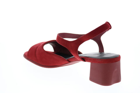 Camper Katie Sandal K200834-003 Womens Red Nubuck Strap Flats Strap Shoes