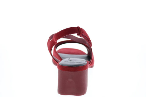 Camper Katie Sandal K200834-003 Womens Red Nubuck Strap Flats Strap Shoes