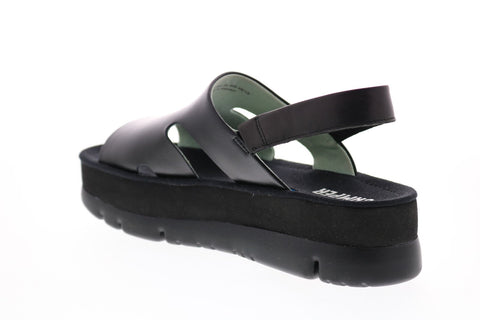 Camper Oruga Up K200848-001 Womens Black Leather Slingback Sandals Shoes