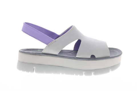Camper Oruga Up K200848-006 Womens Gray Leather Slingback Sandals Shoes