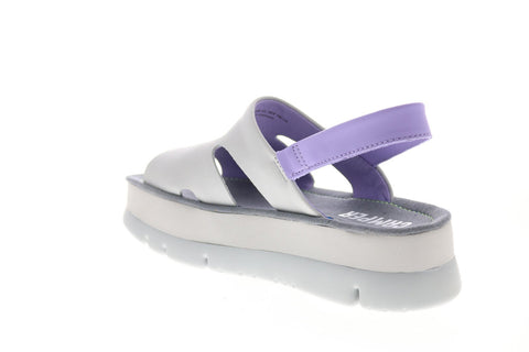 Camper Oruga Up K200848-006 Womens Gray Leather Slingback Sandals Shoes