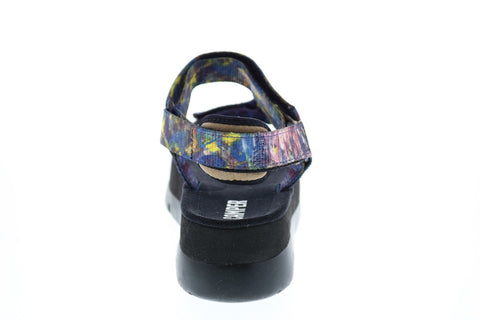 Camper Oruga Up K200851-002 Womens Blue Canvas Strap Slingback Sandals Shoes