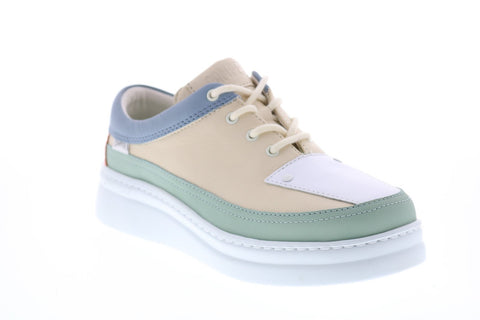 Camper TWS K200866-005 Womens Beige Leather Lace Up Euro Sneakers Shoes