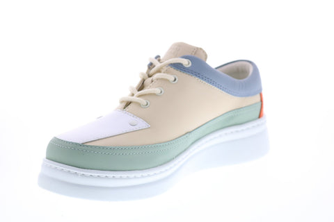Camper TWS K200866-005 Womens Beige Leather Lace Up Euro Sneakers Shoes