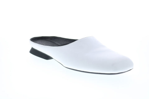 Camper Casi Myra K200871-002 Womens White Leather Slip On Heels Mules Shoes