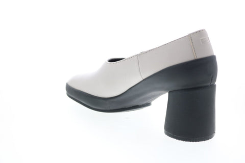 Camper Upright K200876-005 Womens Beige Leather Slip On Pumps Heels Shoes