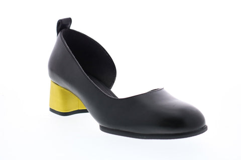 Camper TWS K200879-001 Womens Black Leather Slip On Heels Pumps Shoes