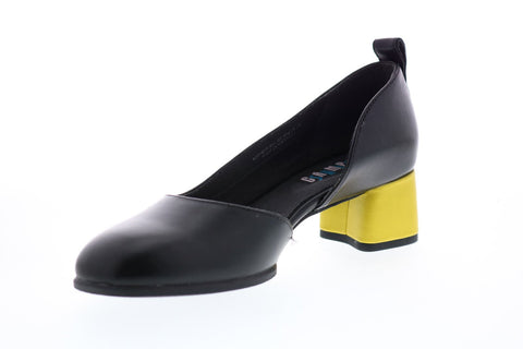Camper TWS K200879-001 Womens Black Leather Slip On Heels Pumps Shoes