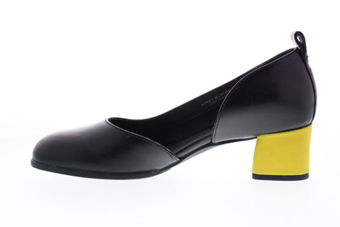 Camper TWS K200879-001 Womens Black Leather Slip On Heels Pumps Shoes