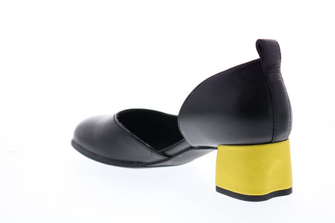 Camper TWS K200879-001 Womens Black Leather Slip On Heels Pumps Shoes