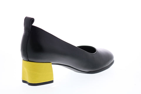 Camper TWS K200879-001 Womens Black Leather Slip On Heels Pumps Shoes