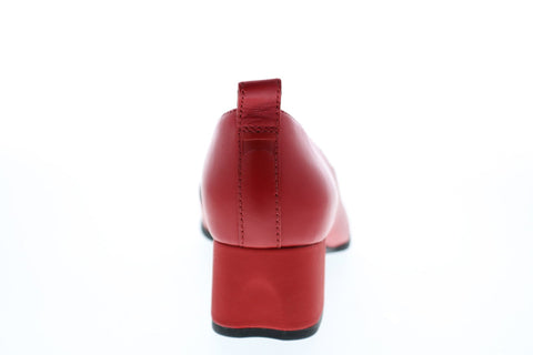 Camper Katie K200879-002 Womens Red Leather Slip On Pumps Heels Shoes