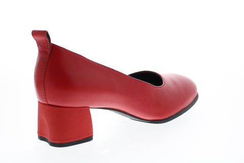 Camper Katie K200879-002 Womens Red Leather Slip On Pumps Heels Shoes