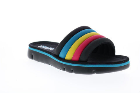 Camper TWS K200905-001 Womens Black Leather Slip On Slides Sandals Shoes