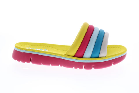 Camper TWS K200905-002 Womens Yellow Synthetic Slip On Slides Sandals Shoes