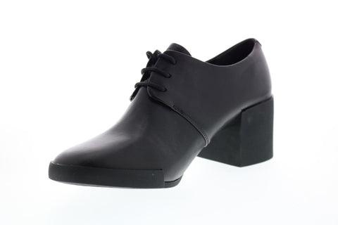 Camper Lotta K200917-001 Womens Black Leather Lace Up Heels Pumps Shoes