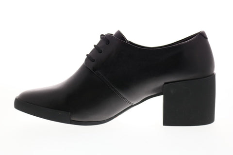 Camper Lotta K200917-001 Womens Black Leather Lace Up Heels Pumps Shoes