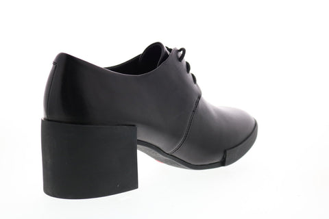Camper Lotta K200917-001 Womens Black Leather Lace Up Heels Pumps Shoes