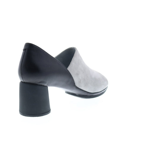 Camper Upright Sandal K200955-002 Womens Gray Suede Heels Mules Shoes