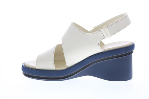 Camper Kyra K200965-001 Womens Beige Leather Strap Slingback Sandals Shoes