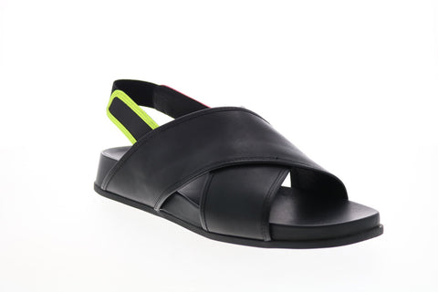 Camper Tws K201006-004 Womens Black Leather Slip On Strap Sandals Shoes
