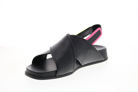 Camper Tws K201006-004 Womens Black Leather Slip On Strap Sandals Shoes