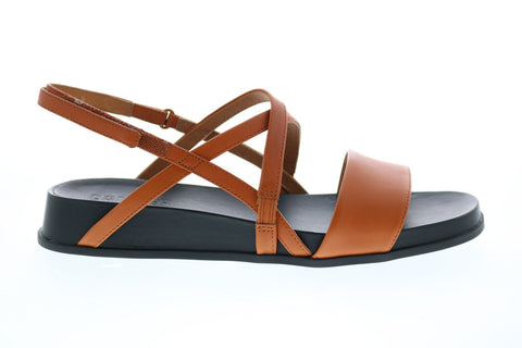 Camper Atonika K201009-003 Womens Brown Leather Strap Flats Slingback Shoes