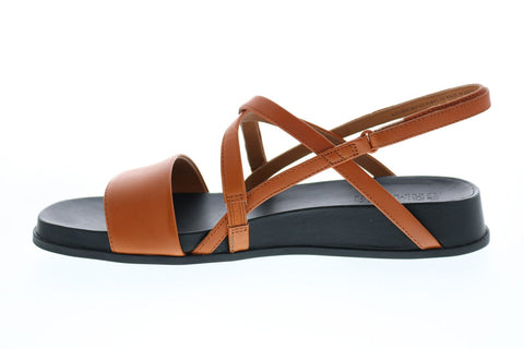 Camper Atonika K201009-003 Womens Brown Leather Strap Flats Slingback Shoes