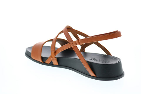 Camper Atonika K201009-003 Womens Brown Leather Strap Flats Slingback Shoes