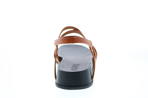 Camper Atonika K201009-003 Womens Brown Leather Strap Flats Slingback Shoes