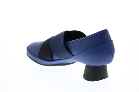 Camper Alright K201014-003 Womens Blue Leather Slip On Heels Pumps Shoes