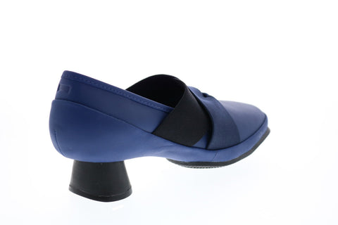 Camper Alright K201014-003 Womens Blue Leather Slip On Heels Pumps Shoes