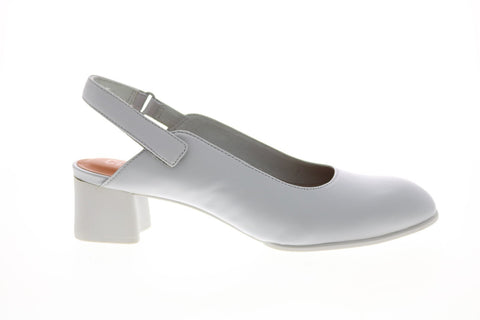 Camper Katie K201016-002 Womens Gray Leather Strap Pumps Heels Shoes